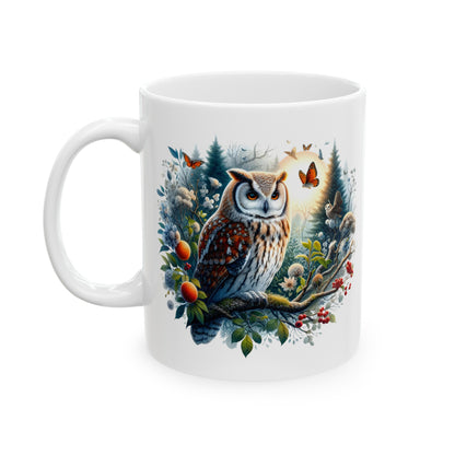 Mystical Owl Mug Collection - Magical Forest Owl Art, Multiple Sizes - Ideal Gift for Nature Enthusiasts