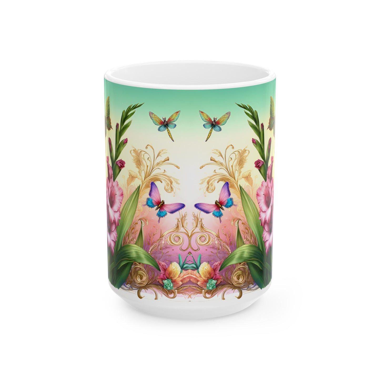 Birth Flower Mug, August - Gladiolus, Strength and Integrity