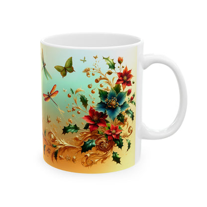 Birth Flower Mug, December - Holly, Defense and Eternal Life