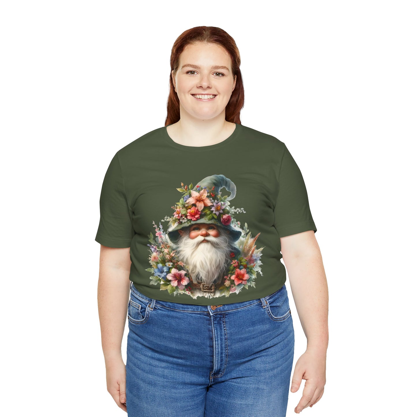 Gnome T-Shirt - Mystical Forest Dweller Art Tee, Unisex, Soft Cotton - Perfect for Garden and Fantasy Fans