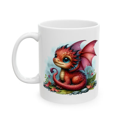 Baby Dragon Coffee Mug - Colorful Fantasy Art Cup, 11oz - Perfect Gift for Dragon Lovers