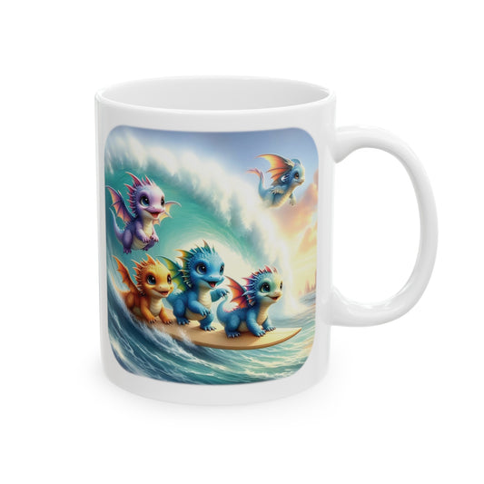 Baby Dragon Coffee Mug - Colorful Fantasy Art Cup, 11oz and 15 oz sizes - Perfect Gift for Dragon Lovers