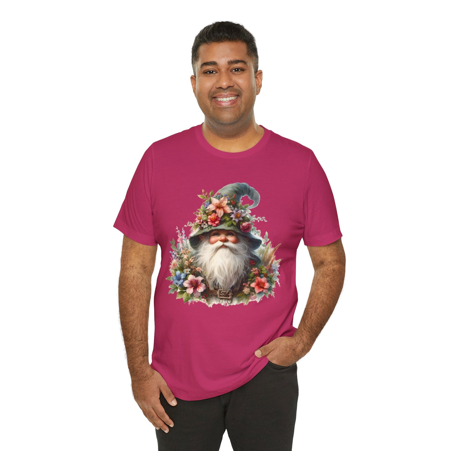 Gnome T-Shirt - Mystical Forest Dweller Art Tee, Unisex, Soft Cotton - Perfect for Garden and Fantasy Fans