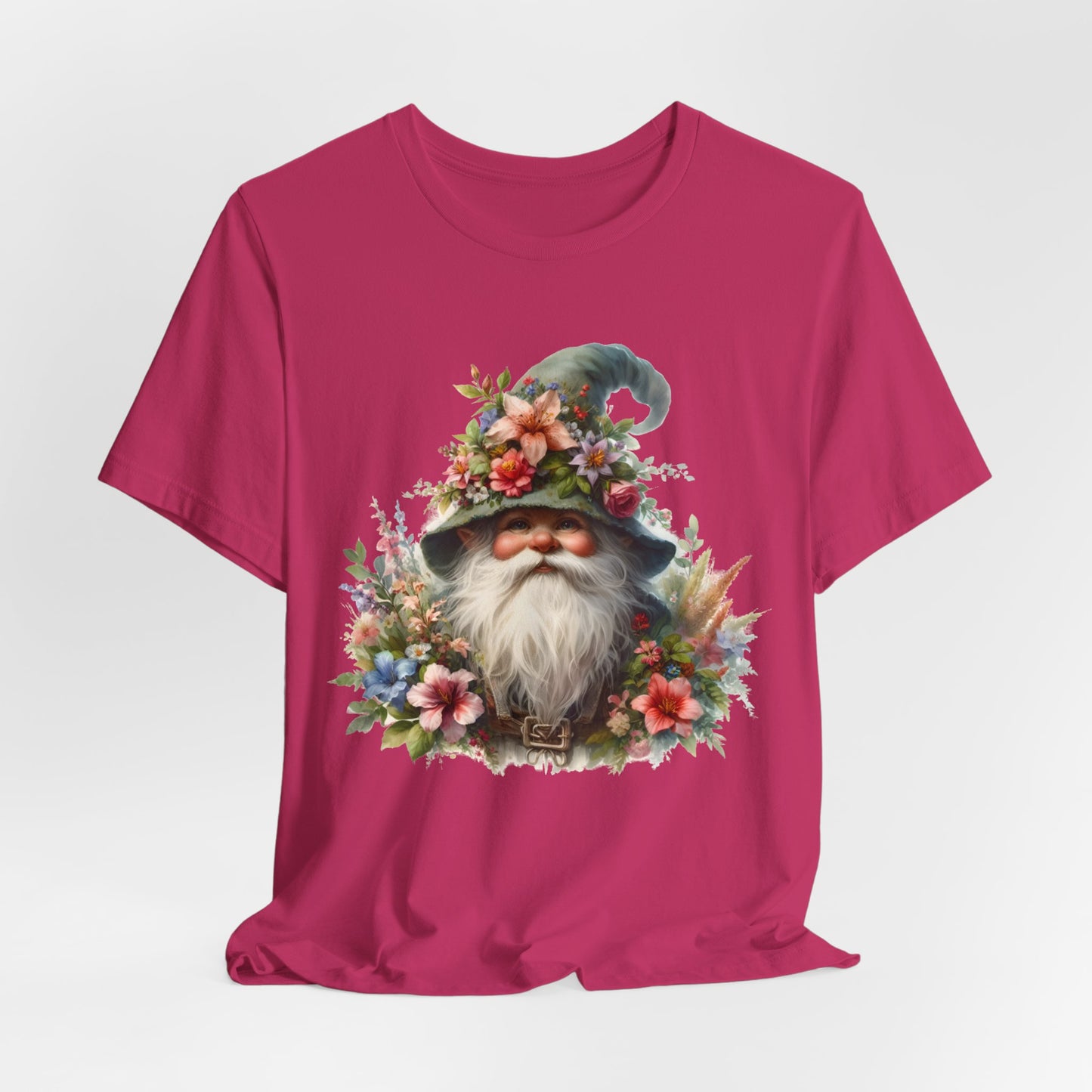 Gnome T-Shirt - Mystical Forest Dweller Art Tee, Unisex, Soft Cotton - Perfect for Garden and Fantasy Fans