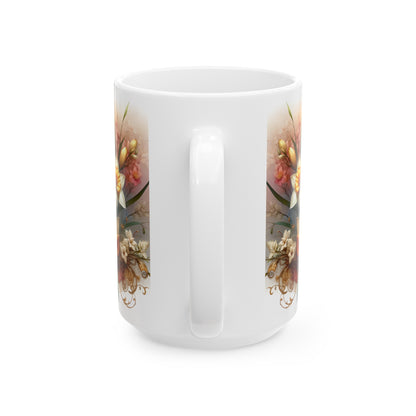 Birth Flower Mug, March - Jonquil, Warmth of Affection