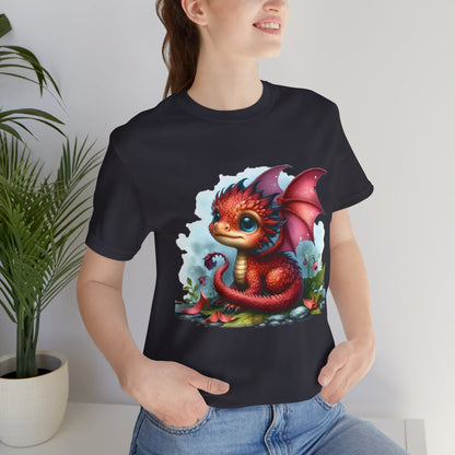 Baby Dragon T-Shirt - Whimsical Creature Art Tee, Unisex, Soft Cotton - Perfect for Fantasy and Dragon Enthusiasts