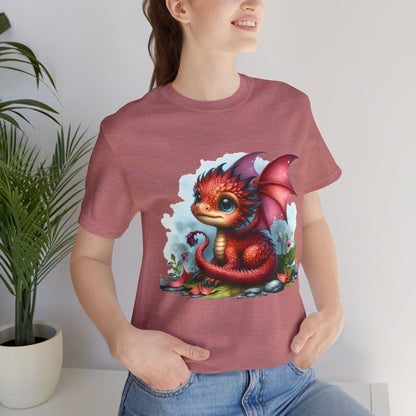 Baby Dragon T-Shirt - Whimsical Creature Art Tee, Unisex, Soft Cotton - Perfect for Fantasy and Dragon Enthusiasts