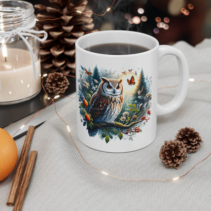 Mystical Owl Mug Collection - Magical Forest Owl Art, Multiple Sizes - Ideal Gift for Nature Enthusiasts