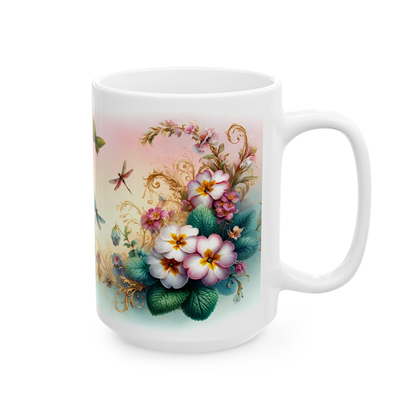 Birth Flower Mug, February - Primrose, Eternal Love and Vitality