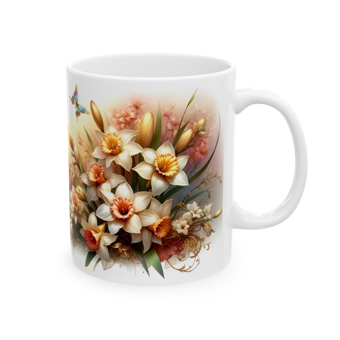 Birth Flower Mug, March - Jonquil, Warmth of Affection