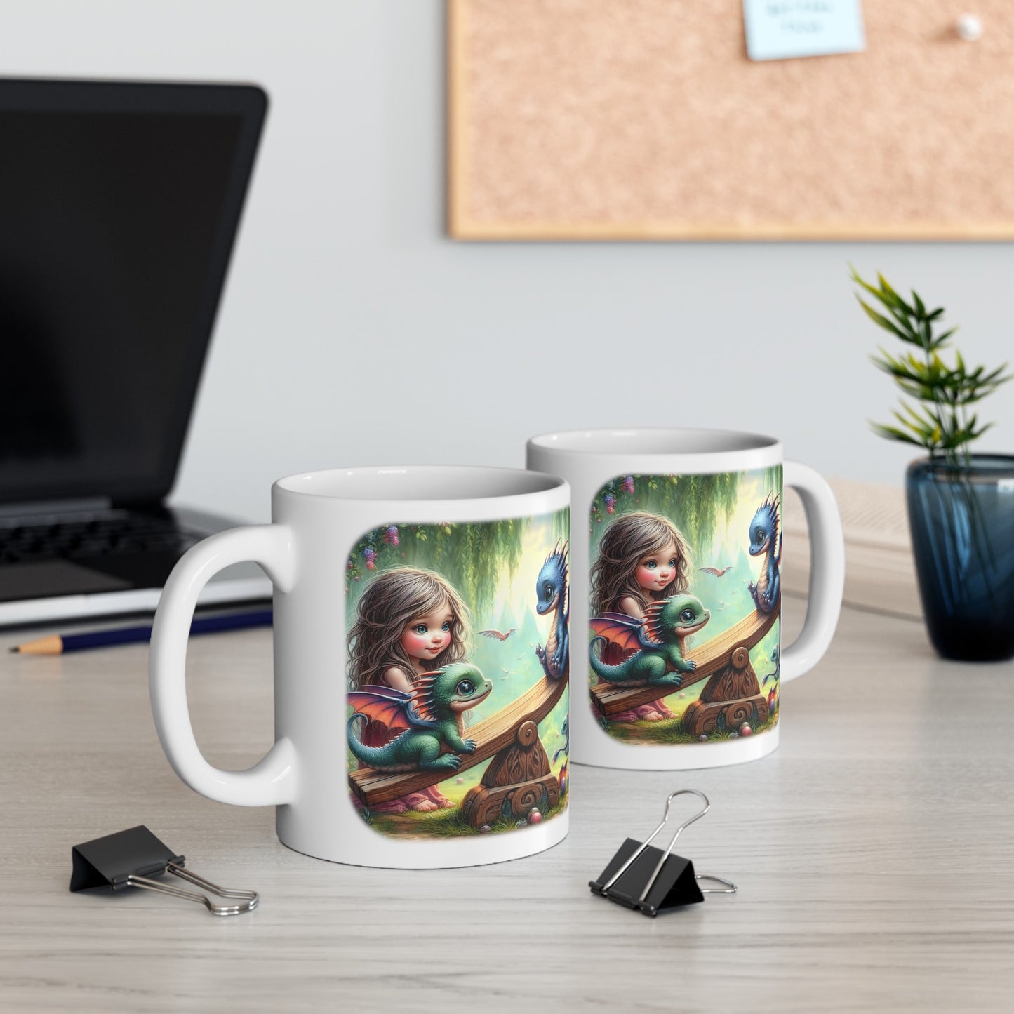 Baby Dragon Coffee Mug - Colorful Fantasy Art Cup, 11oz and 15 oz sizes - Perfect Gift for Dragon Lovers