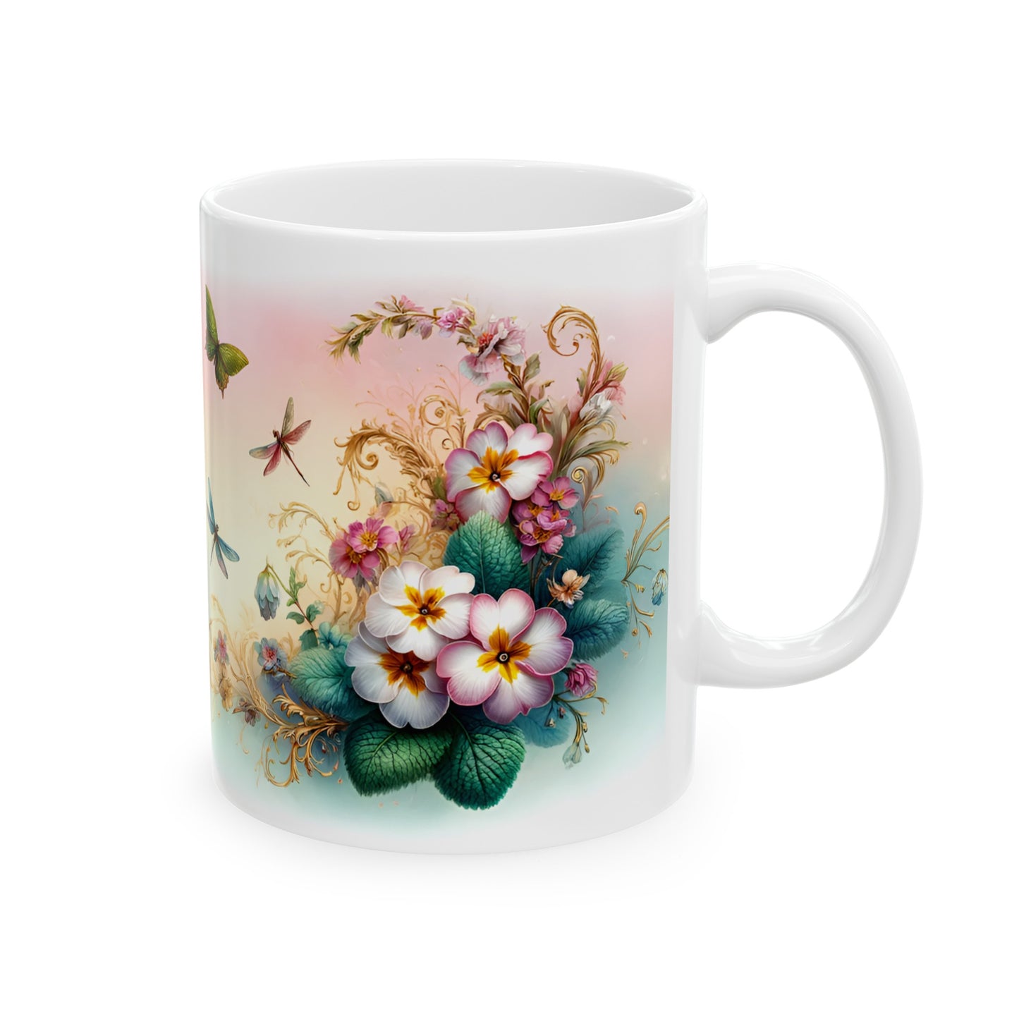 Birth Flower Mug, February - Primrose, Eternal Love and Vitality