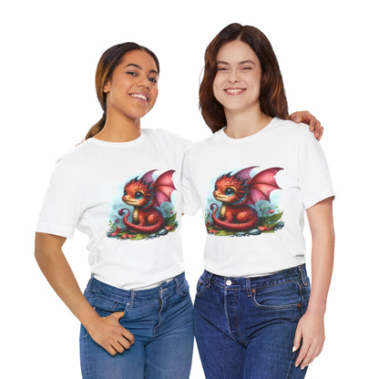 Baby Dragon T-Shirt - Whimsical Creature Art Tee, Unisex, Soft Cotton - Perfect for Fantasy and Dragon Enthusiasts