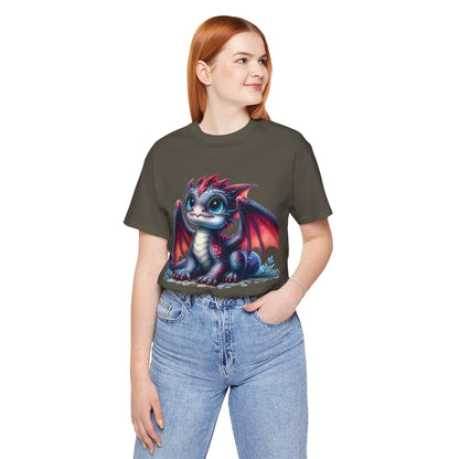 Baby Dragon T-Shirt - Whimsical Creature Art Tee, Unisex, Soft Cotton - Perfect for Fantasy and Dragon Enthusiasts