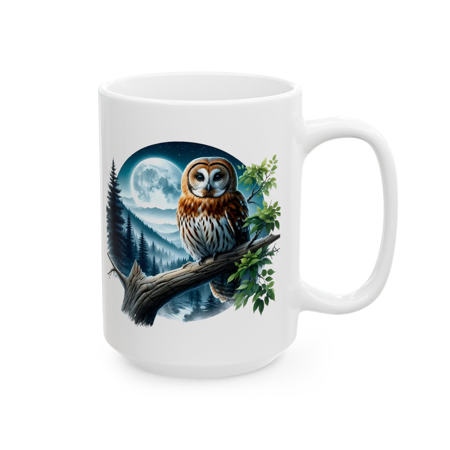 Mystical Owl Mug Collection - Magical Forest Owl Art, Multiple Sizes - Ideal Gift for Nature Enthusiasts