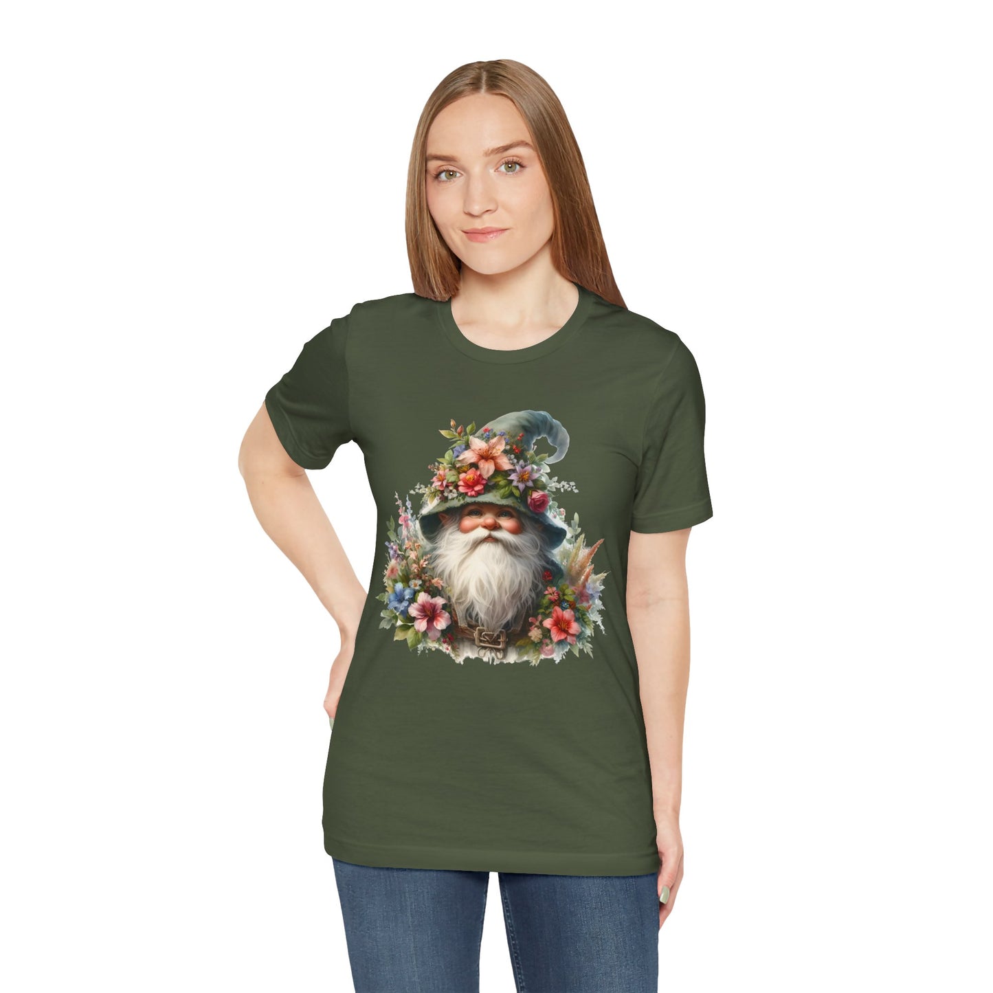 Gnome T-Shirt - Mystical Forest Dweller Art Tee, Unisex, Soft Cotton - Perfect for Garden and Fantasy Fans