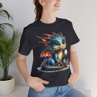 Baby Dragon T-Shirt - Whimsical Creature Art Tee, Unisex, Soft Cotton - Perfect for Fantasy and Dragon Enthusiasts