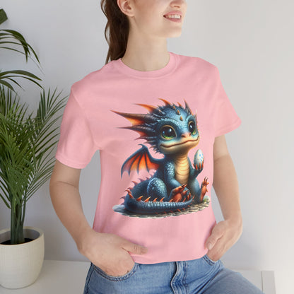 Baby Dragon T-Shirt - Whimsical Creature Art Tee, Unisex, Soft Cotton - Perfect for Fantasy and Dragon Enthusiasts