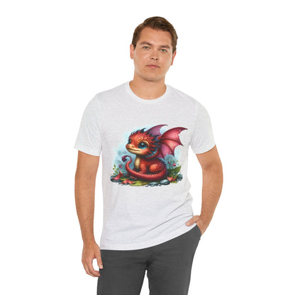 Baby Dragon T-Shirt - Whimsical Creature Art Tee, Unisex, Soft Cotton - Perfect for Fantasy and Dragon Enthusiasts