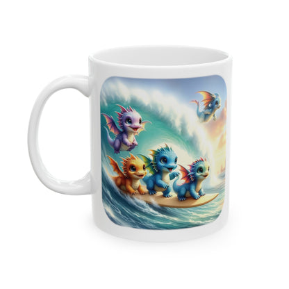 Baby Dragon Coffee Mug - Colorful Fantasy Art Cup, 11oz and 15 oz sizes - Perfect Gift for Dragon Lovers