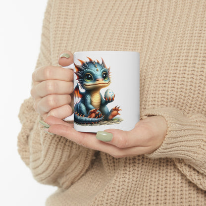 Baby Dragon Coffee Mug - Colorful Fantasy Art Cup, 11oz and 15 oz sizes - Perfect Gift for Dragon Lovers