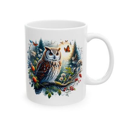 Mystical Owl Mug Collection - Magical Forest Owl Art, Multiple Sizes - Ideal Gift for Nature Enthusiasts