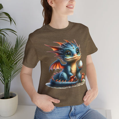 Baby Dragon T-Shirt - Whimsical Creature Art Tee, Unisex, Soft Cotton - Perfect for Fantasy and Dragon Enthusiasts