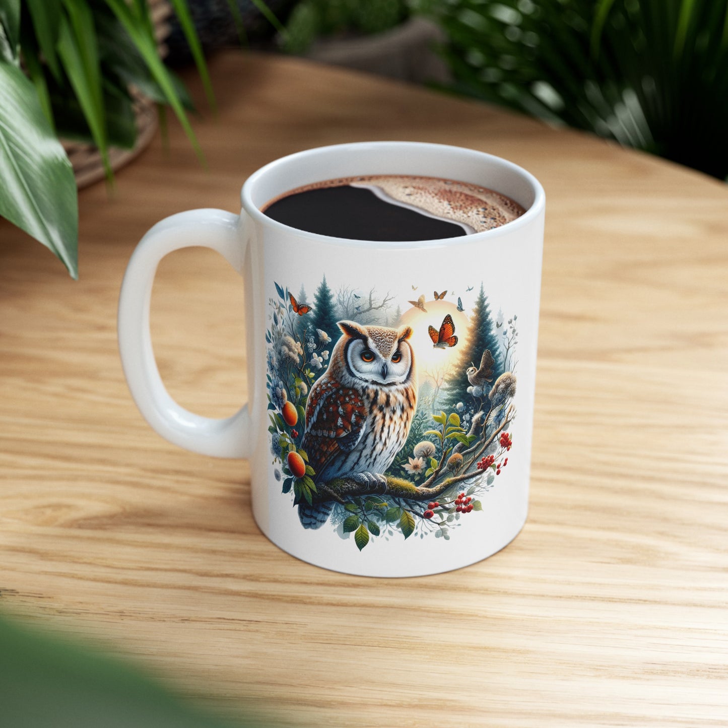 Mystical Owl Mug Collection - Magical Forest Owl Art, Multiple Sizes - Ideal Gift for Nature Enthusiasts