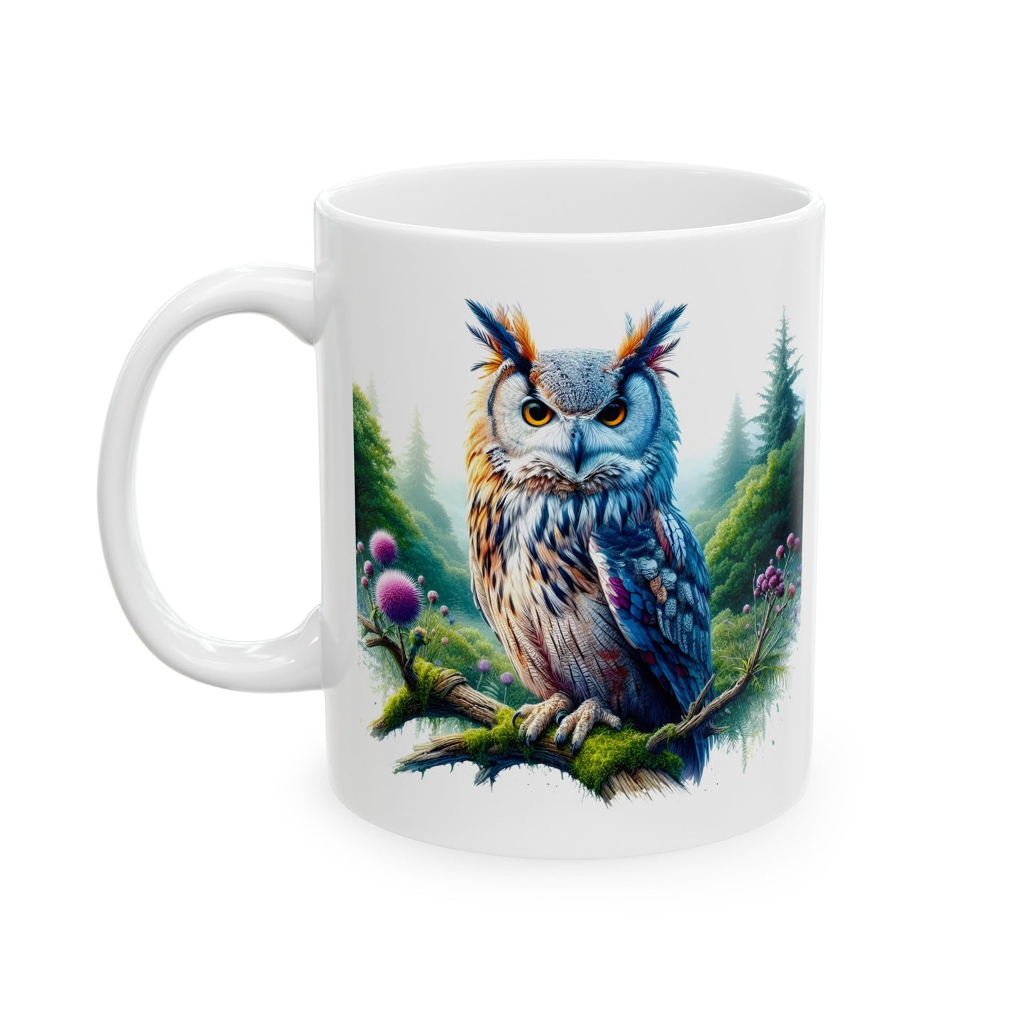 Mystical Owl Mug Collection - Magical Forest Owl Art, Multiple Sizes - Ideal Gift for Nature Enthusiasts