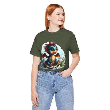 Baby Dragon T-Shirt - Whimsical Creature Art Tee, Unisex, Soft Cotton - Perfect for Fantasy and Dragon Enthusiasts