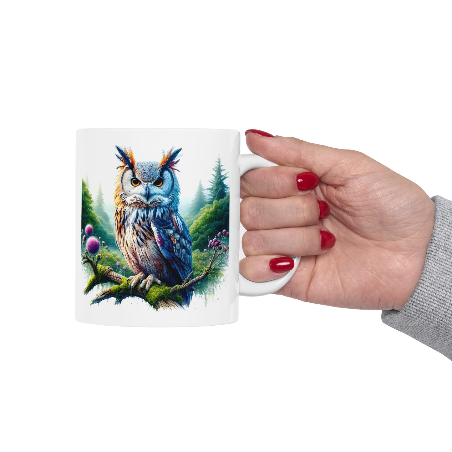 Mystical Owl Mug Collection - Magical Forest Owl Art, Multiple Sizes - Ideal Gift for Nature Enthusiasts