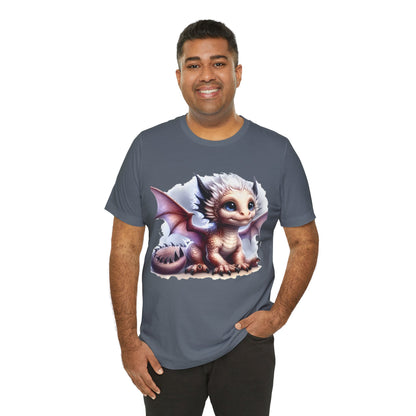 Baby Dragon T-Shirt - Whimsical Creature Art Tee, Unisex, Soft Cotton - Perfect for Fantasy and Dragon Enthusiasts