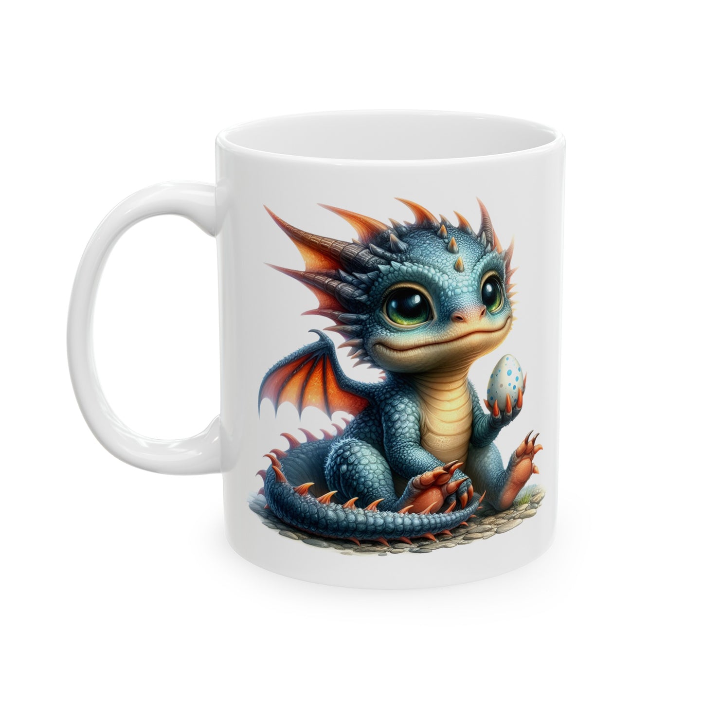 Baby Dragon Coffee Mug - Colorful Fantasy Art Cup, 11oz and 15 oz sizes - Perfect Gift for Dragon Lovers