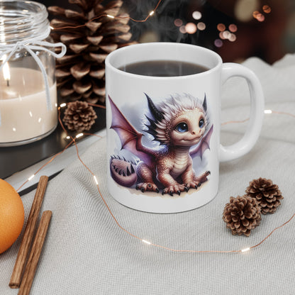 Baby Dragon Coffee Mug - Colorful Fantasy Art Cup, 11oz and 15 oz sizes - Perfect Gift for Dragon Lovers