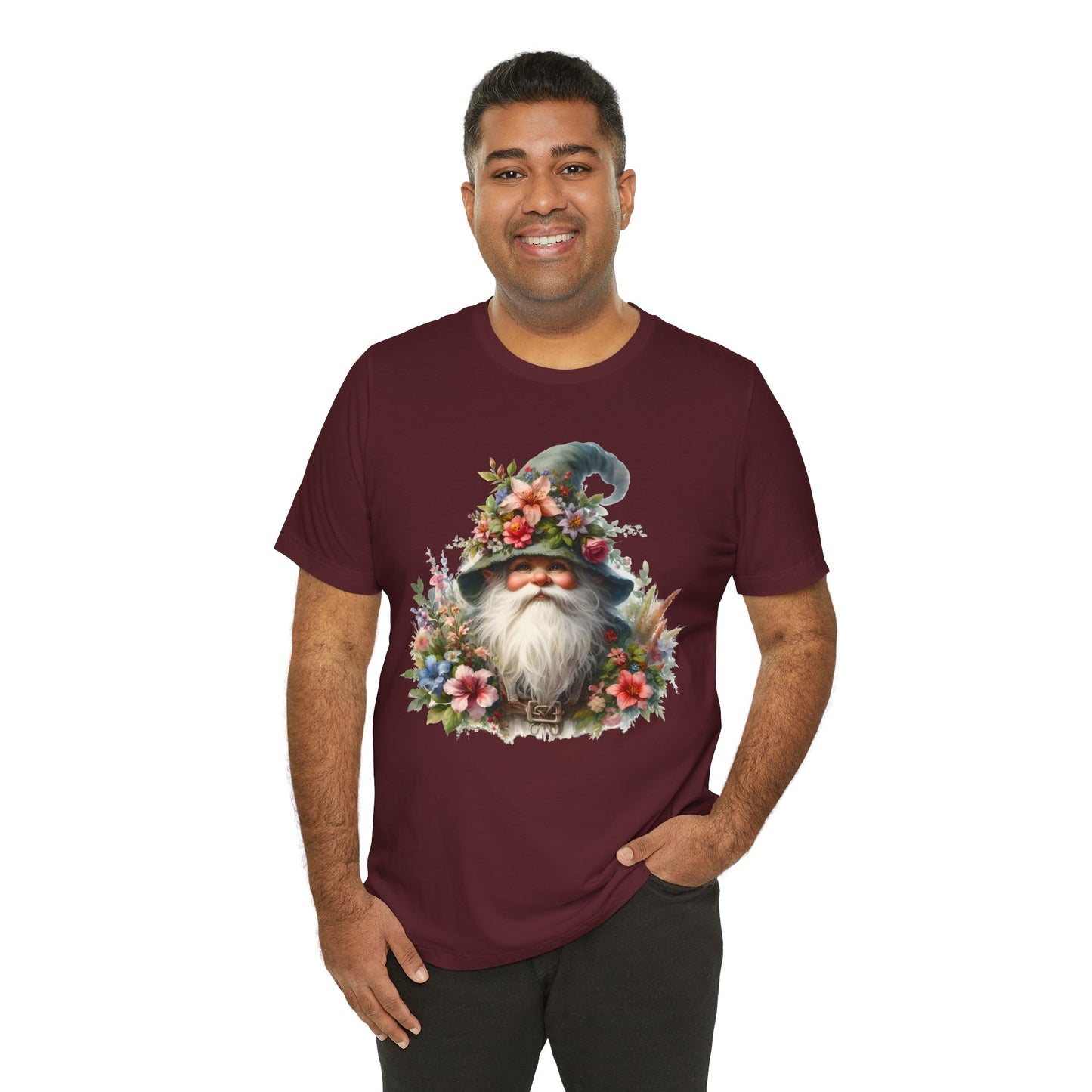 Gnome T-Shirt - Mystical Forest Dweller Art Tee, Unisex, Soft Cotton - Perfect for Garden and Fantasy Fans