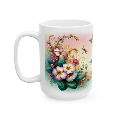 Birth Flower Mug, February - Primrose, Eternal Love and Vitality