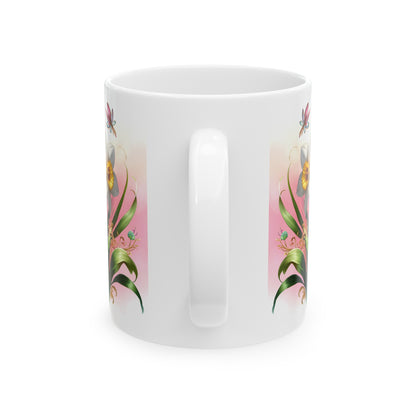 Birth Flower Mug, March - Daffodil, Sign of New Beginnings