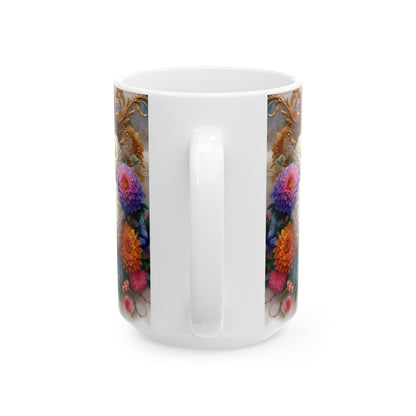 Birth Flower Mug, November - Chrysanthemum, Loyalty and Honesty