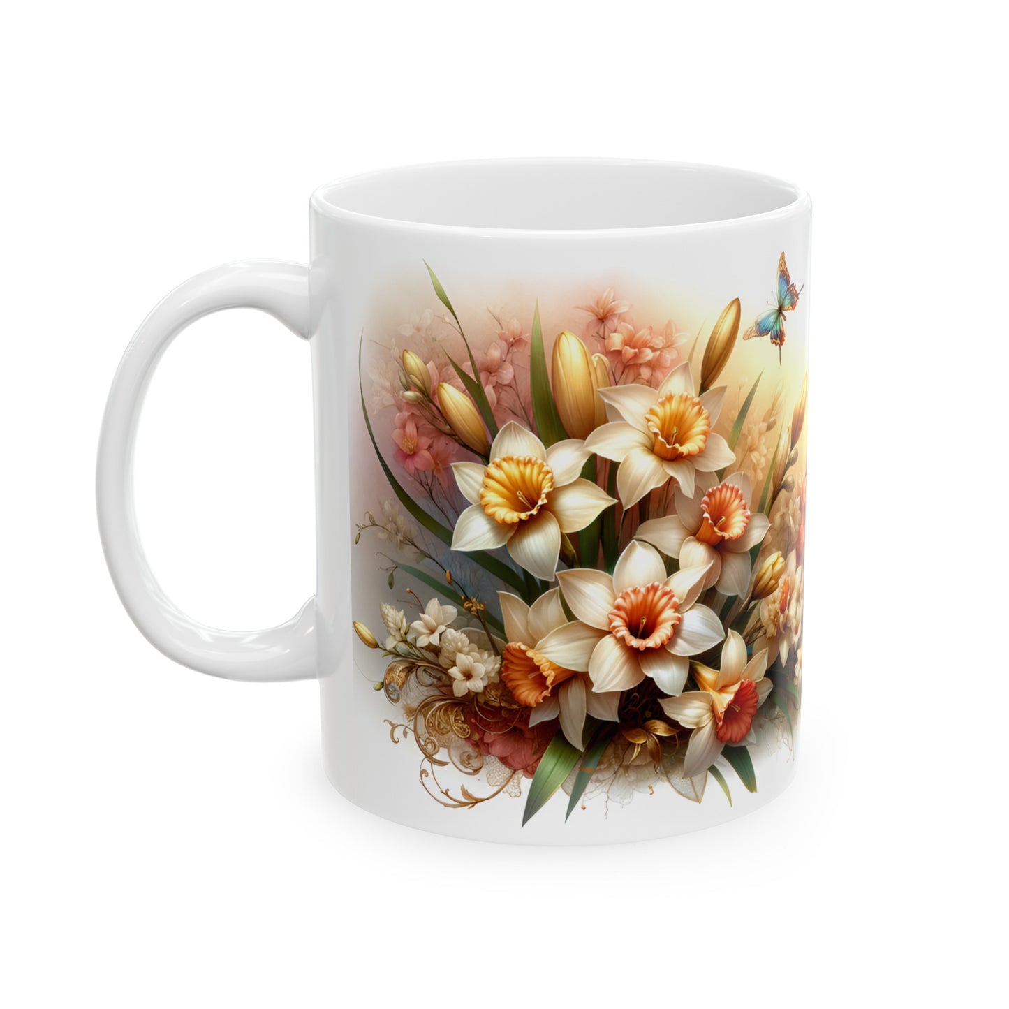 Birth Flower Mug, March - Jonquil, Warmth of Affection