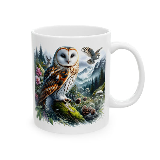 Mystical Owl Mug Collection - Magical Forest Owl Art, Multiple Sizes - Ideal Gift for Nature Enthusiasts