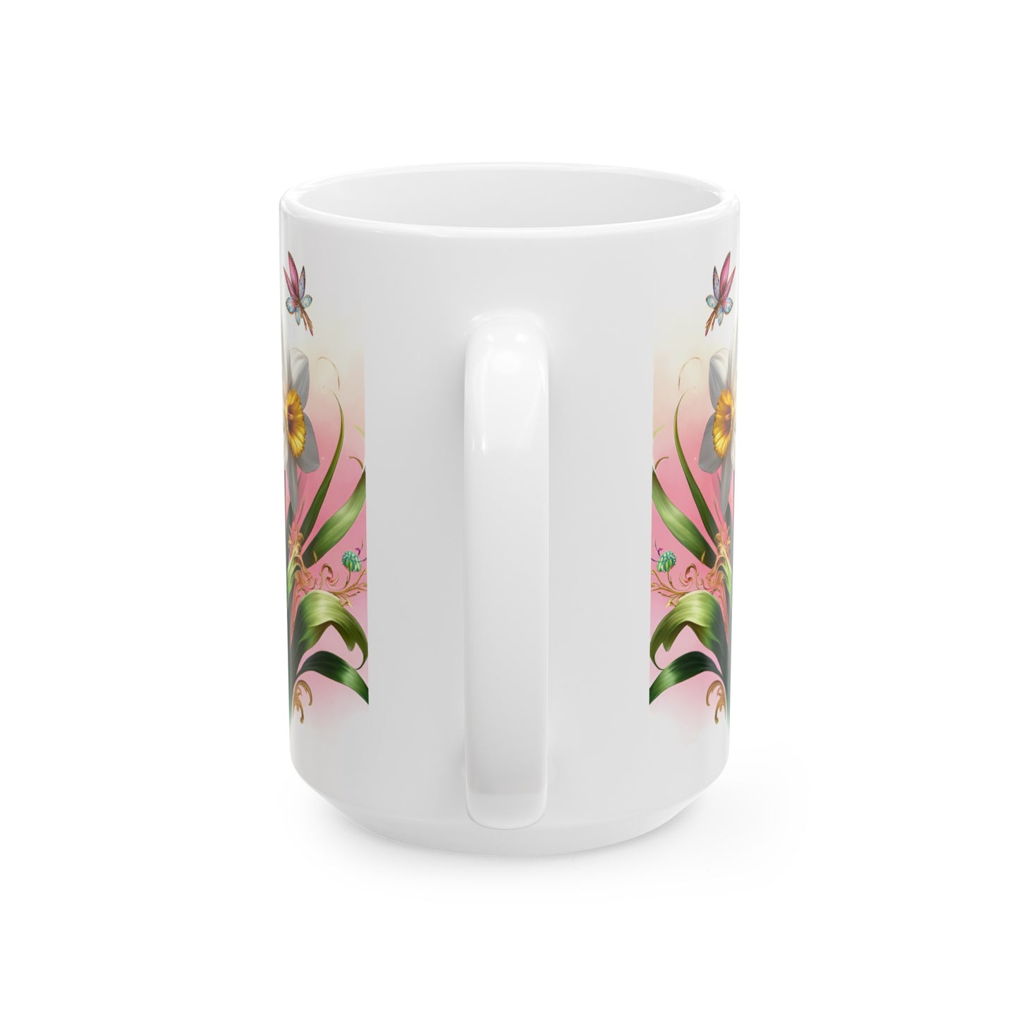 Birth Flower Mug, March - Daffodil, Sign of New Beginnings