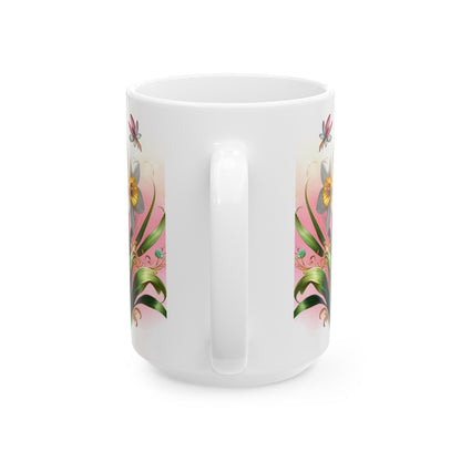 Birth Flower Mug, March - Daffodil, Sign of New Beginnings