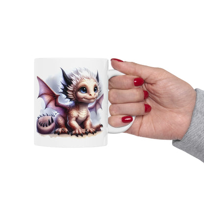 Baby Dragon Coffee Mug - Colorful Fantasy Art Cup, 11oz and 15 oz sizes - Perfect Gift for Dragon Lovers