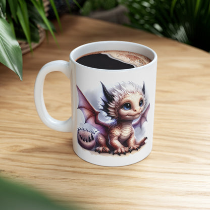 Baby Dragon Coffee Mug - Colorful Fantasy Art Cup, 11oz and 15 oz sizes - Perfect Gift for Dragon Lovers