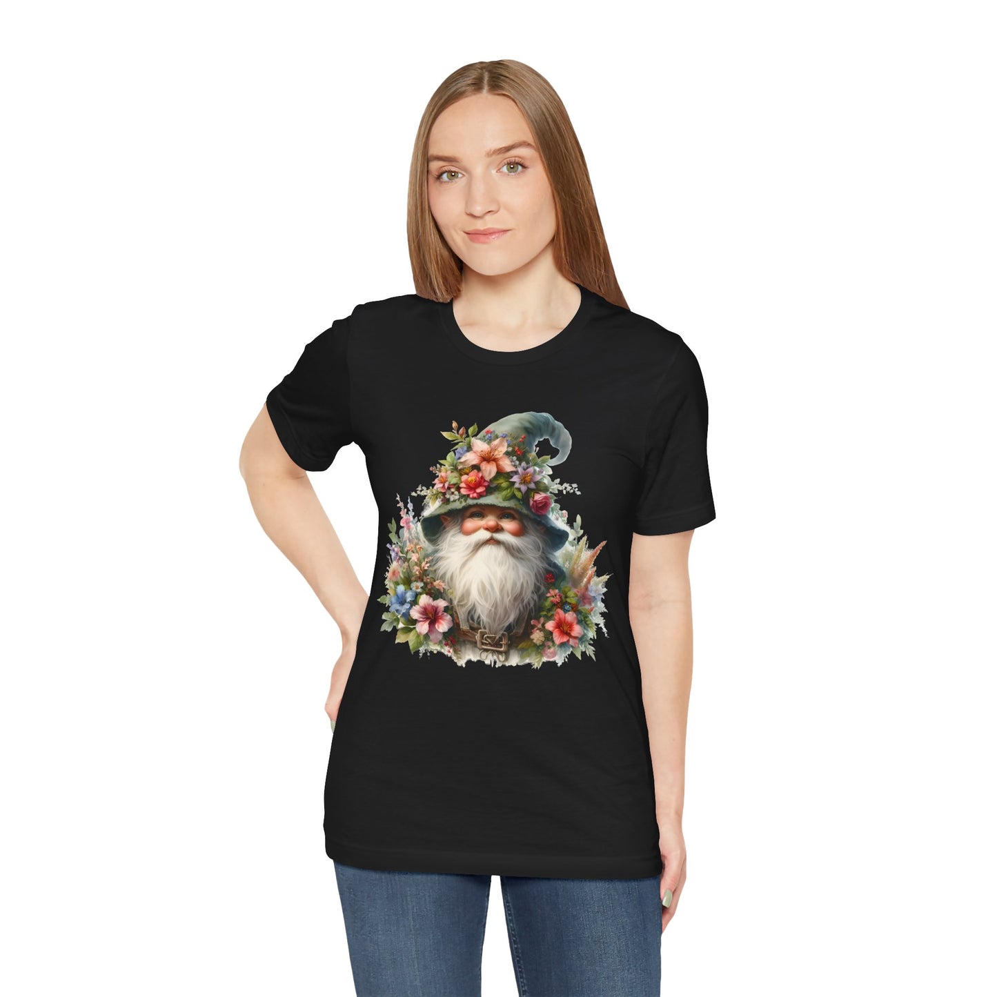 Gnome T-Shirt - Mystical Forest Dweller Art Tee, Unisex, Soft Cotton - Perfect for Garden and Fantasy Fans