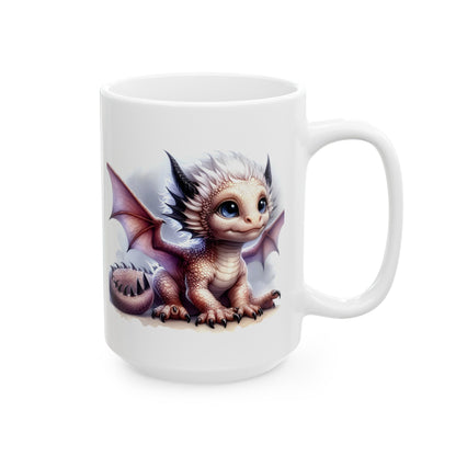 Baby Dragon Coffee Mug - Colorful Fantasy Art Cup, 11oz and 15 oz sizes - Perfect Gift for Dragon Lovers