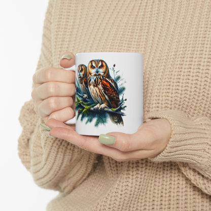 Mystical Owl Mug Collection - Magical Forest Owl Art, Multiple Sizes - Ideal Gift for Nature Enthusiasts