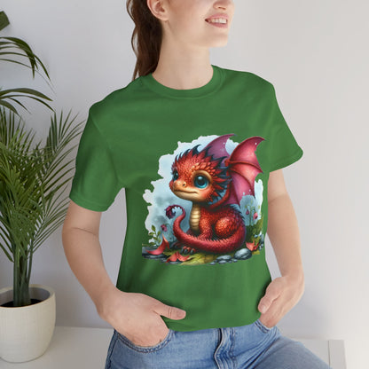 Baby Dragon T-Shirt - Whimsical Creature Art Tee, Unisex, Soft Cotton - Perfect for Fantasy and Dragon Enthusiasts