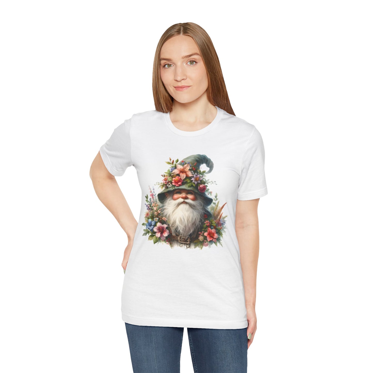 Gnome T-Shirt - Mystical Forest Dweller Art Tee, Unisex, Soft Cotton - Perfect for Garden and Fantasy Fans