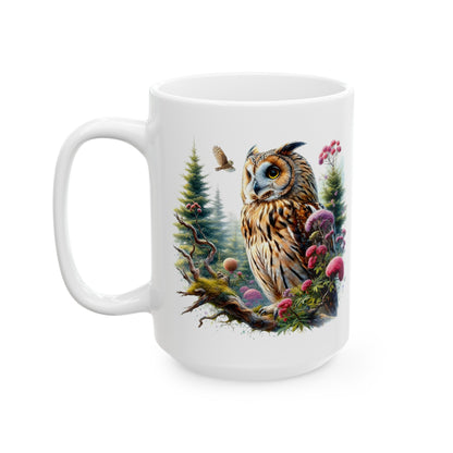 Mystical Owl Mug Collection - Magical Forest Owl Art, Multiple Sizes - Ideal Gift for Nature Enthusiasts